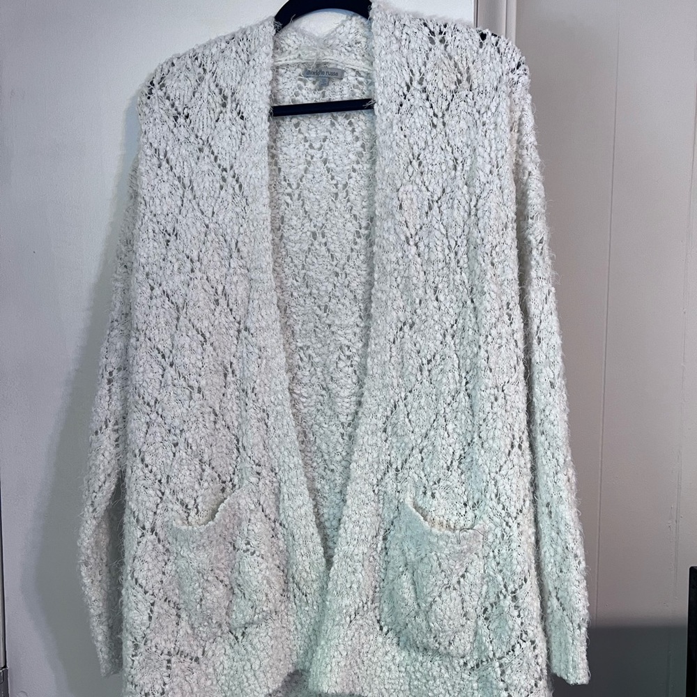 White cardigan